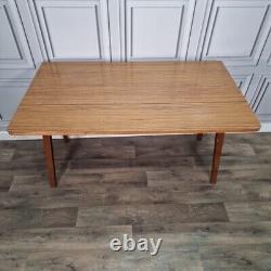 Retro Vintage Mid-Century Modern Formica Drop Leaf Wooden Dining Kitchen Table