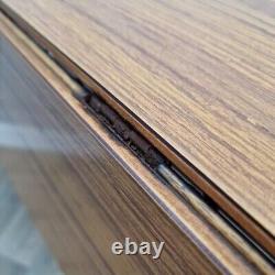 Retro Vintage Mid-Century Modern Formica Drop Leaf Wooden Dining Kitchen Table