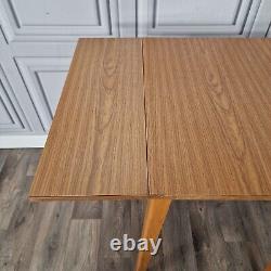 Retro Vintage Mid-Century Modern Formica Drop Leaf Wooden Dining Kitchen Table