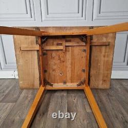 Retro Vintage Mid-Century Modern Formica Drop Leaf Wooden Dining Kitchen Table