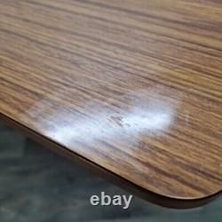 Retro Vintage Mid-Century Modern Formica Drop Leaf Wooden Dining Kitchen Table