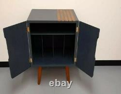 Retro Vintage Mid Century Vinyl Record Storage Cupboard Cabinet Unit