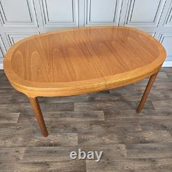 Retro Vintage Nathan Mid Century Teak Extending Dining Table Kitchen MCM Wood