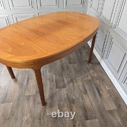 Retro Vintage Nathan Mid Century Teak Extending Dining Table Kitchen MCM Wood