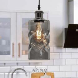 Retro Vintage Smoked Gold Glass Hanging Pendant Shade Light Ceiling Chandeliers