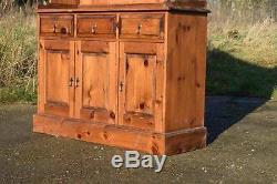 Retro Vintage Solid Pine Rustic Welsh Dresser / Cabinet- Country Kitchen