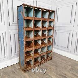 Retro Vintage Steel Pigeon Hole Industrial Engineers Workshop Shelf Shelves