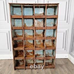 Retro Vintage Steel Pigeon Hole Industrial Engineers Workshop Shelf Shelves