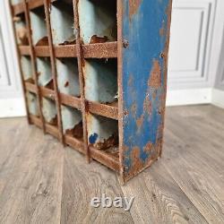 Retro Vintage Steel Pigeon Hole Industrial Engineers Workshop Shelf Shelves