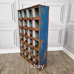 Retro Vintage Steel Pigeon Hole Industrial Engineers Workshop Shelf Shelves