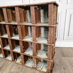 Retro Vintage Steel Pigeon Hole Industrial Engineers Workshop Shelf Shelves