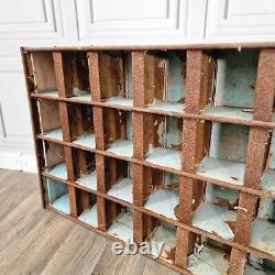 Retro Vintage Steel Pigeon Hole Industrial Engineers Workshop Shelf Shelves