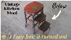 Retro Vintage Stool Restoration Upcycle Cosco Antique Metal Step Stool Rustoleum Craigslist
