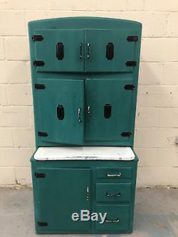 Retro Vintage Turquoise Kitchen Larder Unit