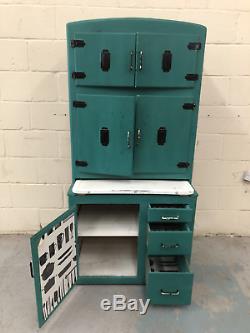 Retro Vintage Turquoise Kitchen Larder Unit