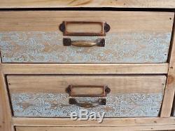 Retro Vintage rustic tallboy Retro style Storage Chest chalkboard chest multi