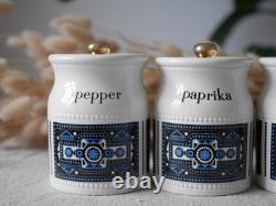 Robert Stewart Scotland Spice Jars Set Of 4, Mid Century Ceramic Canisters