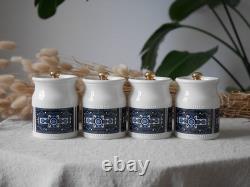 Robert Stewart Scotland Spice Jars Set Of 4, Mid Century Ceramic Canisters