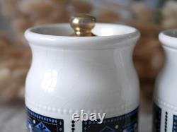 Robert Stewart Scotland Spice Jars Set Of 4, Mid Century Ceramic Canisters