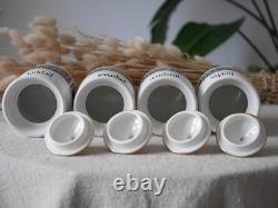 Robert Stewart Scotland Spice Jars Set Of 4, Mid Century Ceramic Canisters