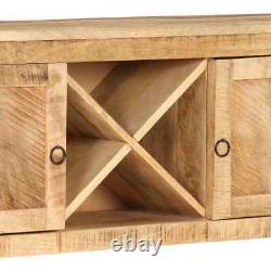 Rough Mango Wood Sideboard Wooden Home Organiser Side Cabinet Cupboard vidaXL