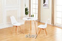 Round Dining Table White Retro Design Office Kitchen Dining Room Table 8070 cm