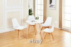 Round Dining Table White Retro Design Office Kitchen Dining Room Table 8070 cm