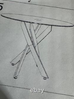 Round Wooden Dining Table 100cm Retro Kitchen Table for Dining Room