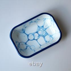 Rozi Bubble Collection Enamel 3-Piece Rectangular Serving And Roasting Dish Set