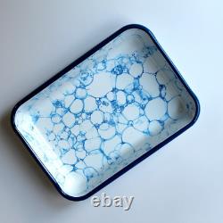 Rozi Bubble Collection Enamel 3-Piece Rectangular Serving And Roasting Dish Set