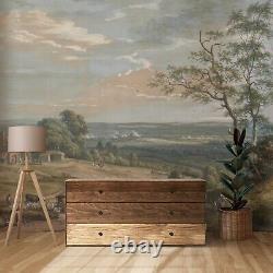 Rural painting retro wall mural Removable or Regular wallpaper Vintage scenic