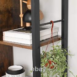 Rustic Bookcase Cupboard 4 Tier Retro Vinyl Record Shelving Unit Display Stand