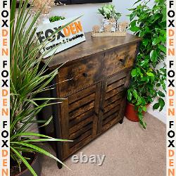 Rustic Brown Freestanding Cabinet Storage Cupboard Drawer and Shelves Sideboard