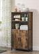 Rustic Kitchen Pantry Vintage Industrial Cupboard Tall Storage Cabinet Larder