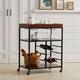 Rustic Retro Kitchen Hotel Drinking Trolley Vintage Serving Cart Bar Metal Frame