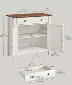 Rustic Storage Cabinet Sideboard Kitchen Cupboard Vintage Industrial Style Unit