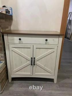 Rustic Storage Cabinet Sideboard Kitchen Cupboard Vintage Industrial Style Unit
