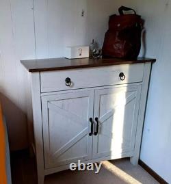 Rustic Storage Cabinet Sideboard Kitchen Cupboard Vintage Industrial Style Unit