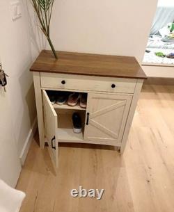 Rustic Storage Cabinet Sideboard Kitchen Cupboard Vintage Industrial Style Unit