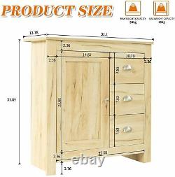 Rustic Storage Cabinet Small Furniture Sideboard Vintage Console Table Cupboard