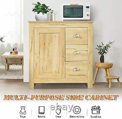 Rustic Storage Cabinet Small Furniture Sideboard Vintage Console Table Cupboard