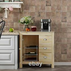 Rustic Storage Cabinet Small Furniture Sideboard Vintage Console Table Cupboard