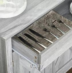 Rustic Storage Cabinet Vintage Style Sideboard Cupboard Unit 1 Drawer 2 Doors