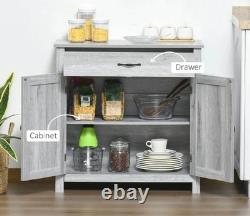 Rustic Storage Cabinet Vintage Style Sideboard Cupboard Unit 1 Drawer 2 Doors