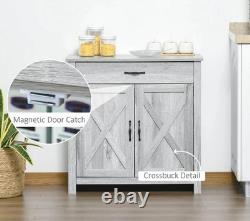 Rustic Storage Cabinet Vintage Style Sideboard Cupboard Unit 1 Drawer 2 Doors