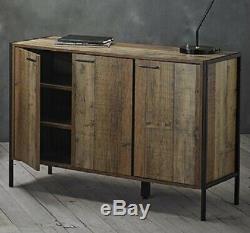 Rustic Wooden Sideboard Urban Industrial Cupboard Buffet Cabinet Vintage Unit
