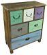 Rustic Wooden Storage Cabinet 6 Drawers Chest Of Drawers Sideboard Bedroom Offic