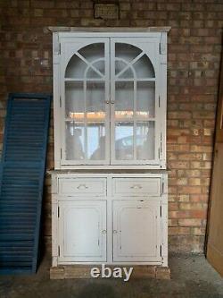 Rustic shabby chic vintage style cupboard kitchen dresser display cabinet