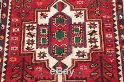 SALE Vintage Geometric Tribal Bakhtiari Area Rug Hand-Knotted Oriental RED 5x10