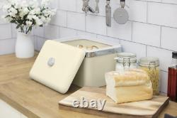 SWAN Retro Cream Breadbin Canisters Mug Tree & Towel Pole Kitchen Storage Set